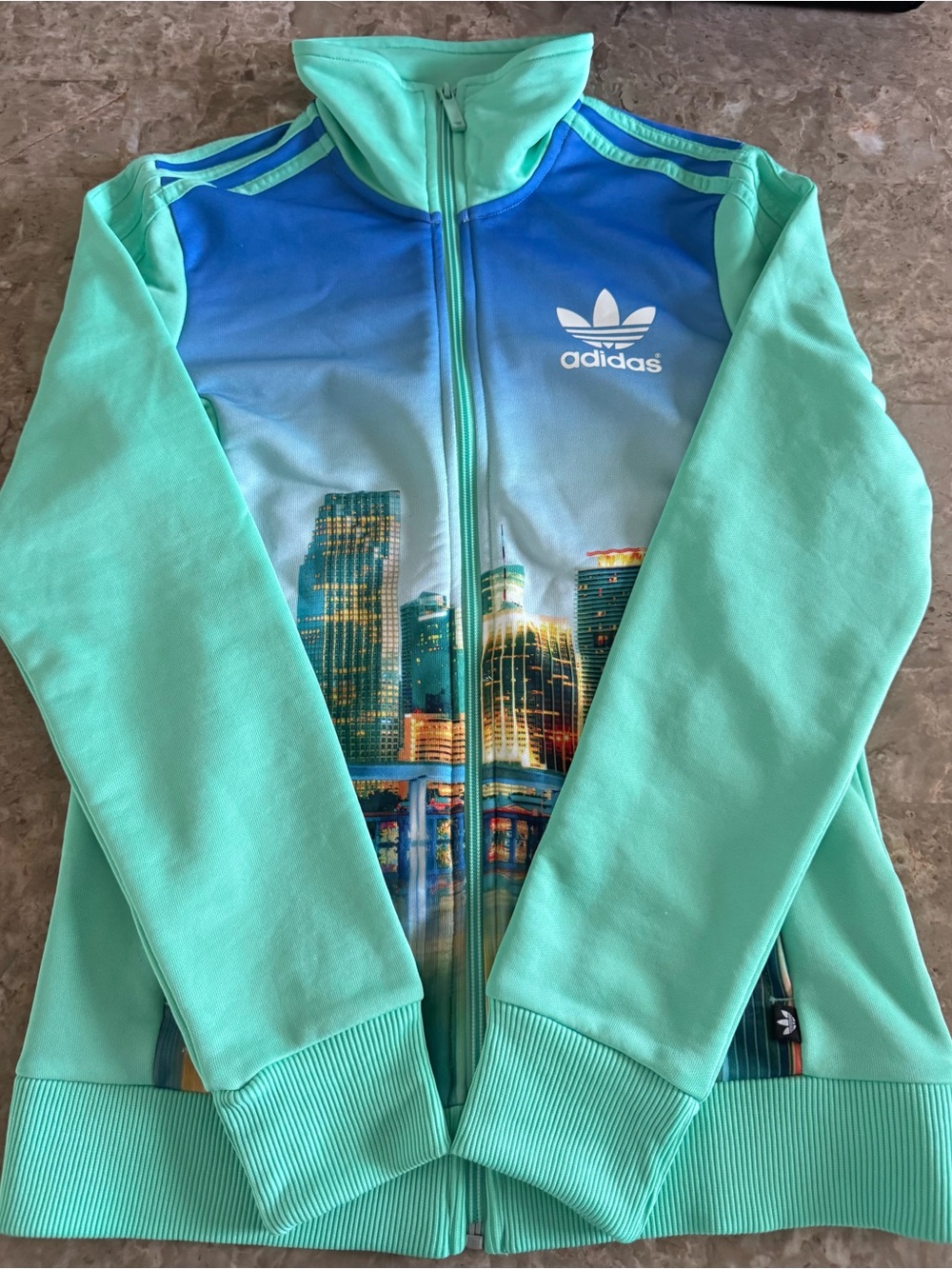 Adidas Originals Miami Print Europa Track Jacket S - Picture 5 of 17